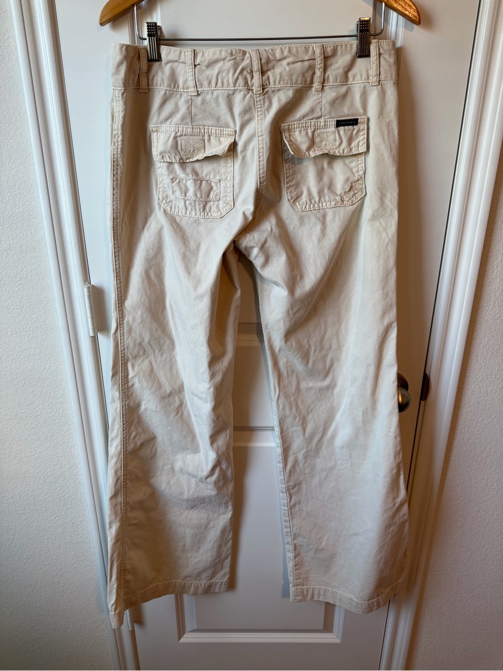 Sanctuary for Anthropologie Women’s Cream Straight-Relaxed Pants 100% Cotton - Picture 2 of 6
